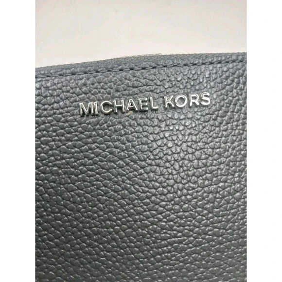 Michael Kors Jet Set Travel Continental Leather Wristlet Wallet Slate Gray NWT - Picture 14 of 16